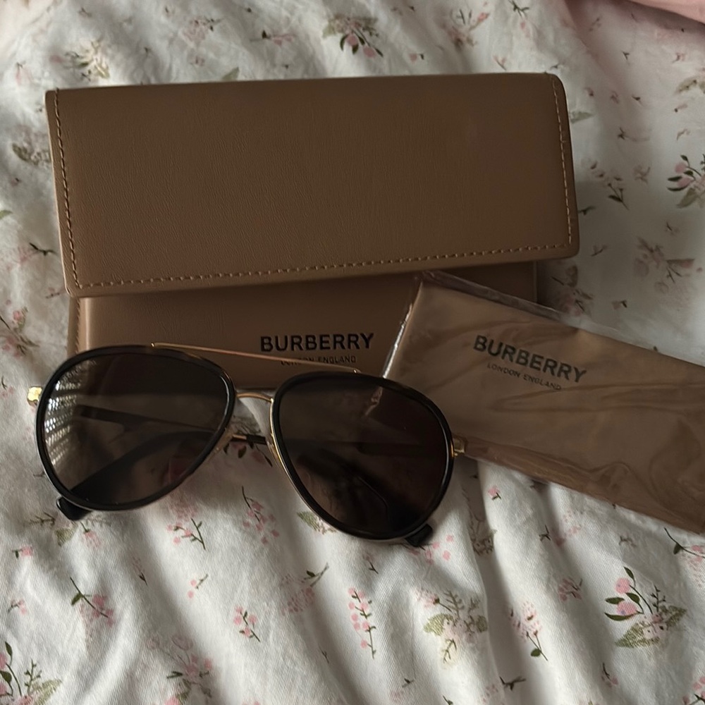 Burberry Brown Aviator Sunglasses